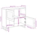 vidaXL Servírovacia skriňa Hnedá 80 x 33 x 75 cm Masívne mango drevo