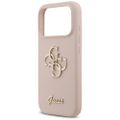 Puzdro Guess Silicone Big 4G Script pre iPhone 17 Pro ružové