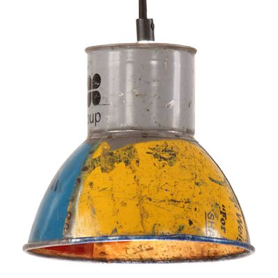 vidaXL Industriálna okrúhla závesná lampa 25 W farebná 17 cm E27