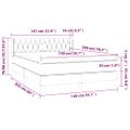 vidaXL Posteľný rám boxsping s matracom ružový 140x200 cm zamat
