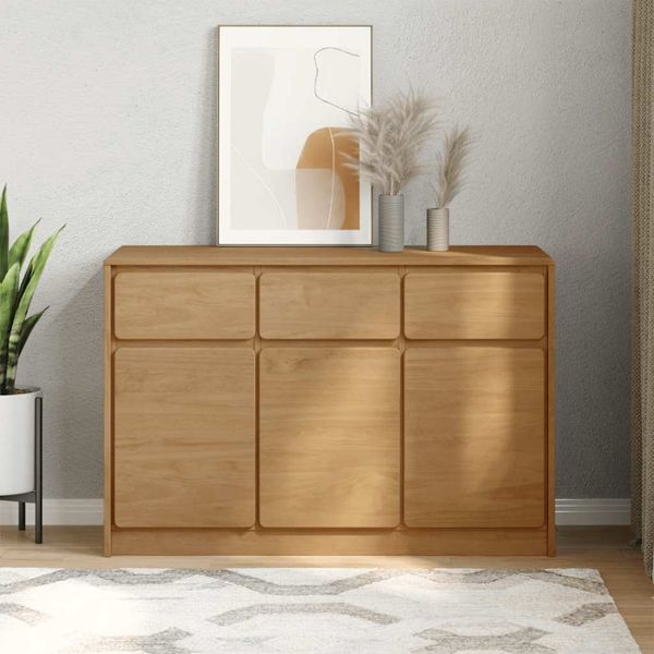 vidaXL Komoda SAUDA dub 114x43x75,5 cm borovicový masív