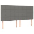 vidaXL Posteľ boxsping s matracom a LED tmavosivá 180x200 cm látka