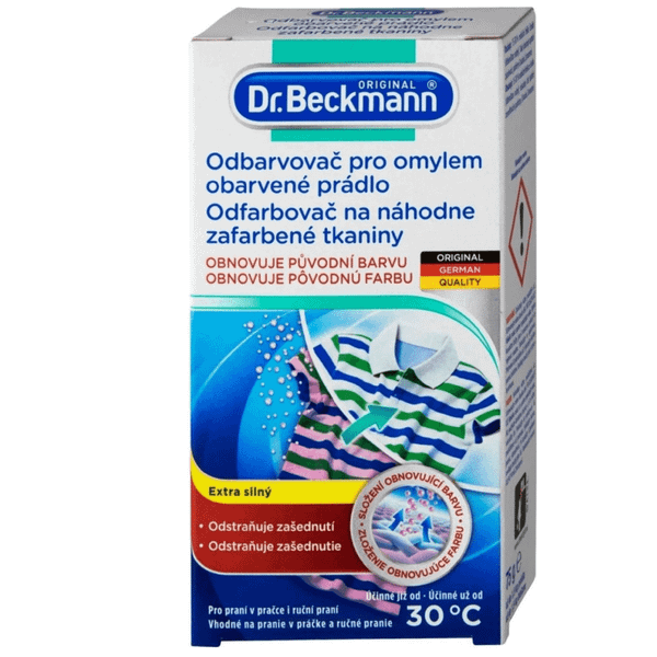 DR. BECKMANN Odfarbovač na náhodne zafarbené tkaniny 75g