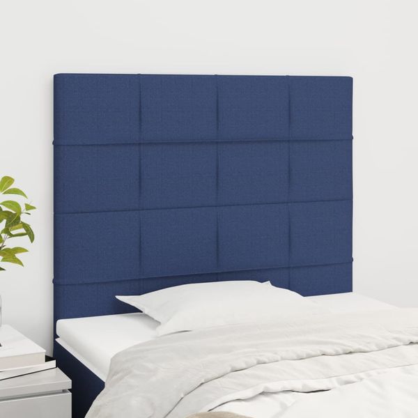 vidaXL Čelo postele modré 90x5x118/128 cm látkové