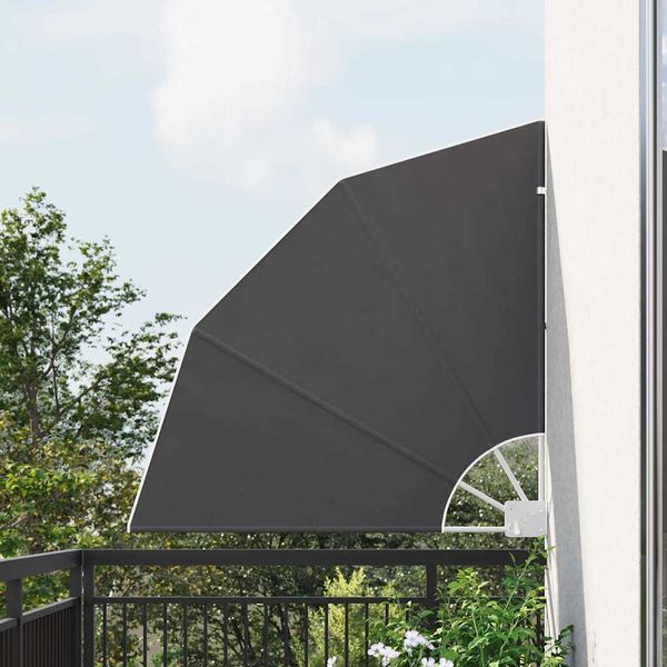 vidaXL Záclona na balkónové súkromie 115 x 115 cm Polyester Čierna