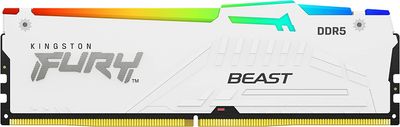 Kingston FURY Beast/DDR5/128GB/5600MHz/CL40/4x32GB/RGB/White