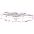 vidaXL Posteľný rám bez matraca dub sonoma 120x200 cm kompozitné drevo