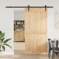 vidaXL Posuvné dvere NARVIK Prírodná a čierna 100 x 210 cm (213,5 cm)