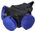 Zásuvka rozbočka 3x 230V (2P + Z /16A/230V AC), IP44 ORNO OR-AE-13209