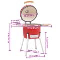 vidaXL Kamado gril s udiarňou keramika 33 cm
