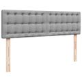 VidaXL Osmanská posteľ s matracom a LED svetlosivá látka 140x200 cm