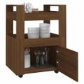 vidaXL Kuchynský vozík hnedý dub 60x45x80 cm spracované drevo