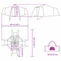 vidaXL Tipi stan 8-miestny Šedá a oranžová taft