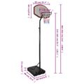 vidaXL Basketbalový stojan čierny 282-352 cm polyetén