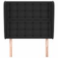 vidaXL Čelo postele so záhybmi čierne 83x23x118/128 cm umelá koža