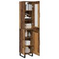 vidaXL Highboard Staré drevo 34,5 x 34 x 180 cm Kompozitné drevo