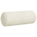 vidaXL Podložkové vankúše 2 pcs Krémová Ø 15 x 40 cm Kordúrová tkanina
