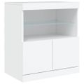 vidaXL Komoda s LED svetlami biela 283x37x67 cm