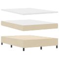 vidaXL Posteľ s pružinovým rámom Krémová 140 x 190 cm látka