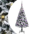 vidaXL Umelý vianočný stromček Biela 150 cm PVC a Oceľ a Plast