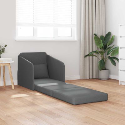 vidaXL Rozkladacia posteľ Tmavo šedá 65 x 80 x 83 cm látka