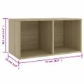 vidaXL TV skrinky 2 ks, dub sonoma 72x35x36,5 cm, kompozitné drevo
