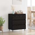 vidaXL Servírovacia skriňa Čierny dub 60 x 35 x 70 cm Kompozitné drevo