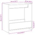 VidaXL Príručný stolík Dub Artisan 50x26x50 cm Konštruktérske drevo