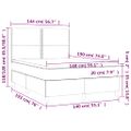 vidaXL Posteľný rám boxsping s matracom tmavozelený 140x190 cm zamat