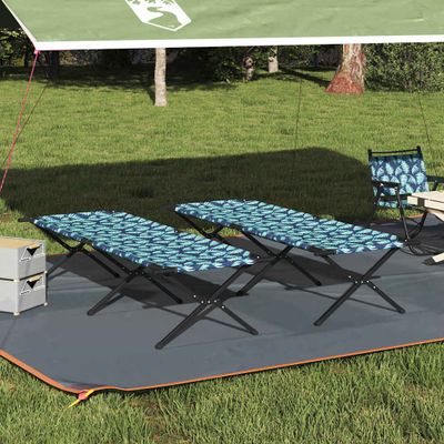 vidaXL Skladacia kempingová posteľ List 2 pcs Les 210 x 80 x 46 cm