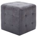 vidaXL Taburetky 2 ks sivé 30x30x30 cm umelá semišová koža