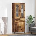 vidaXL Highboard 2 ks Staré drevo 69,5 x 34 x 180 cm Kompozitné drevo