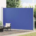 vidaXL Zaťahovacia bočná markíza na terasu 220x500 cm modrá