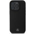 Puzdro Mercedes pre iPhone 16 Pro 6,3" MEHMP16L23RBARK Tvrdé puzdro Textúrovaná a hladká koža MagSafe čierna