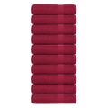 vidaXL Utierky na ruky FROGN 10 ks bordové 50x100 cm 360 g/m²