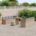 vidaXL Súprava záhradných pohoviek 12 pcs Beige a svetlo šedá