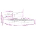 vidaXL Posteľný rám bez matraca dymový dub 160x200 cm kompozitné drevo
