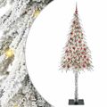 vidaXL Vianočný stromček s 300 LED-i Biela 210 cm PE a oceľ