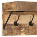 vidaXL Vešiak Nástenný s úložiskom Hnedá 73 x 19 x 23 cm Mangový masív