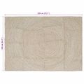 vidaXL Koberec do oblasti Prírodná a biela 140 x 200 cm Juta