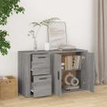 vidaXL Komoda sivá sonoma 100x33x59,5 cm spracované drevo