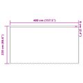 vidaXL Čipková záclona Biela 220 x 400 cm Polyester