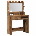 vidaXL Toaletný stolík Staré drevo 79 x 41 x 135 cm Kompozitné drevo