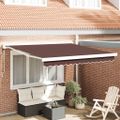 vidaXL Automaticky zaťahovacia markíza hnedá 300x250 cm