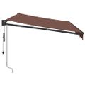 vidaXL Automaticky zaťahovacia markíza hnedá 350x250 cm