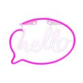 Neon LED Light HELLO pink white Bat + USB FLNE15 Forever Light