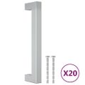 vidaXL Rukoväte na skrinku 20 ks strieborná 128 mm nehrdzavejúca oceľ