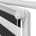 vidaXL Zebrová roleta 120,9x230 cm, šírka látky 116,7 cm, čierna