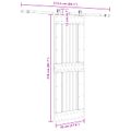 vidaXL Posuvné dvere NARVIK Prírodná a čierna 70 x 210 cm (213,5 cm)