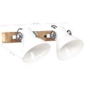 vidaXL Industriálna nástenná lampa biela 45x25 cm E27